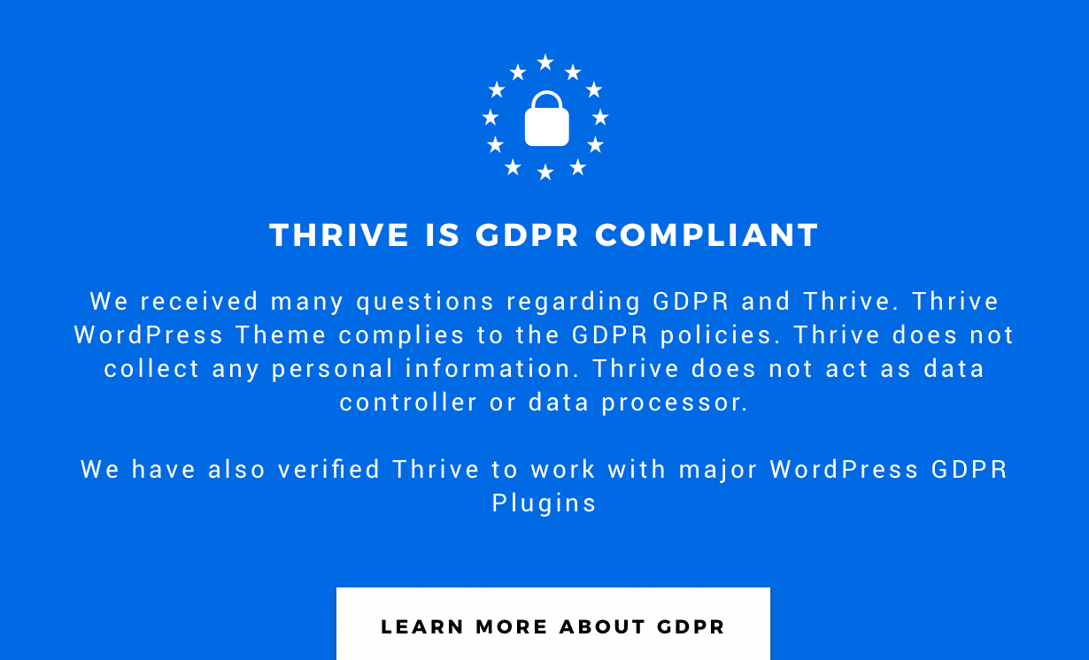 Thrive GDPR Compliance
